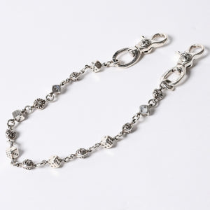 Very good condition CHROME HEARTS Dice DICE 1CRS BALL SHORT1 2 clip short wallet chain Weight approx. 110.46g 14LINK Used 4a001343