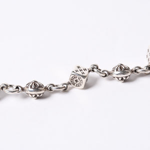 Very good condition CHROME HEARTS Dice DICE 1CRS BALL SHORT1 2 clip short wallet chain Weight approx. 110.46g 14LINK Used 4a001343