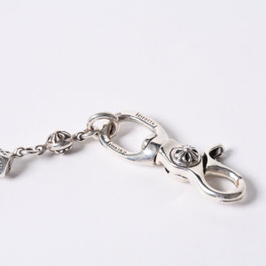 Very good condition CHROME HEARTS Dice DICE 1CRS BALL SHORT1 2 clip short wallet chain Weight approx. 110.46g 14LINK Used 4a001343