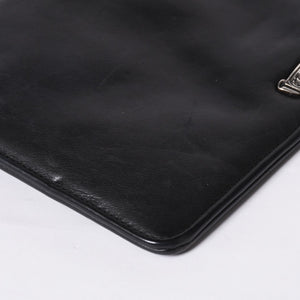 CHROME HEARTS Leather clutch bag Second bag Old model CH cross decoration Dagger Silver 925 Good condition Used 4a001362