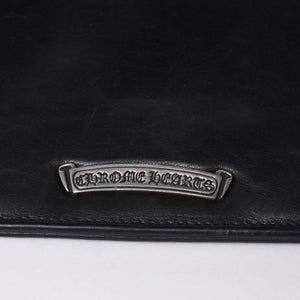 CHROME HEARTS Leather clutch bag Second bag Old model CH cross decoration Dagger Silver 925 Good condition Used 4a001362