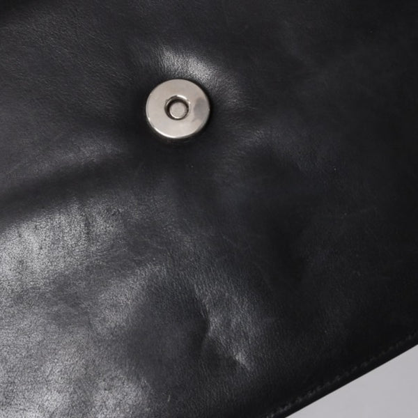 CHROME HEARTS Leather clutch bag Second bag Old model CH cross decoration Dagger Silver 925 Good condition Used 4a001362