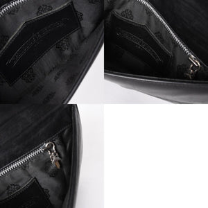 CHROME HEARTS Leather clutch bag Second bag Old model CH cross decoration Dagger Silver 925 Good condition Used 4a001362
