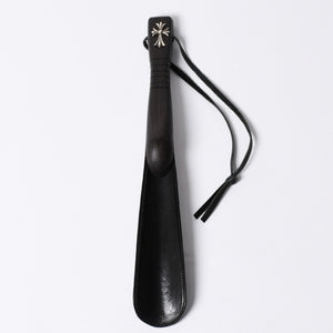 Very good condition CHROME HEARTS SHOE HORN Shoehorn CH Cross Cross Ball Ebony Wood Silver 925 Used 4a001346