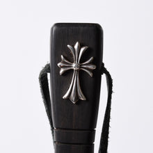 画像をギャラリービューアに読み込む, 極美品 CHROME HEARTS クロムハーツ SHOE HORN シューホーン 靴ベラ CHクロス クロスボール エボニーウッド シルバー925 中古 4a001346