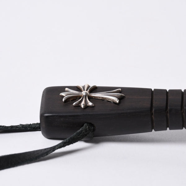 Very good condition CHROME HEARTS SHOE HORN Shoehorn CH Cross Cross Ball Ebony Wood Silver 925 Used 4a001346