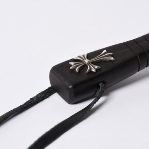 Very good condition CHROME HEARTS SHOE HORN Shoehorn CH Cross Cross Ball Ebony Wood Silver 925 Used 4a001346