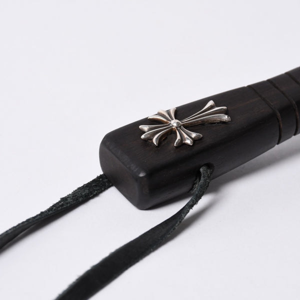Very good condition CHROME HEARTS SHOE HORN Shoehorn CH Cross Cross Ball Ebony Wood Silver 925 Used 4a001346