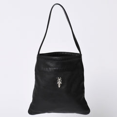 極美品 CHROME HEARTS クロムハーツ DAGGER DRACULA BAG ダガー ドラキュラ ハンドバッグ ダガー装飾 ブラック シルバー925 中古 4a001361