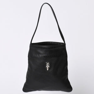 極美品 CHROME HEARTS クロムハーツ DAGGER DRACULA BAG ダガー ドラキュラ ハンドバッグ ダガー装飾 ブラック シルバー925 中古 4a001361