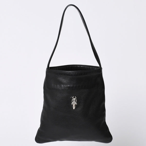極美品 CHROME HEARTS クロムハーツ DAGGER DRACULA BAG ダガー ドラキュラ ハンドバッグ ダガー装飾 ブラック シルバー925 中古 4a001361