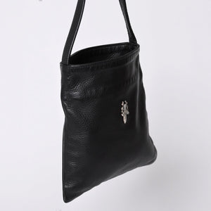 極美品 CHROME HEARTS クロムハーツ DAGGER DRACULA BAG ダガー ドラキュラ ハンドバッグ ダガー装飾 ブラック シルバー925 中古 4a001361