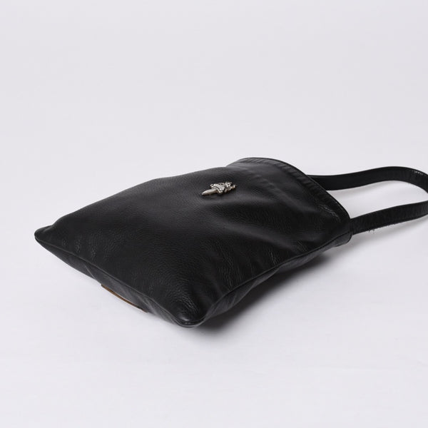 極美品 CHROME HEARTS クロムハーツ DAGGER DRACULA BAG ダガー ドラキュラ ハンドバッグ ダガー装飾 ブラック シルバー925 中古 4a001361