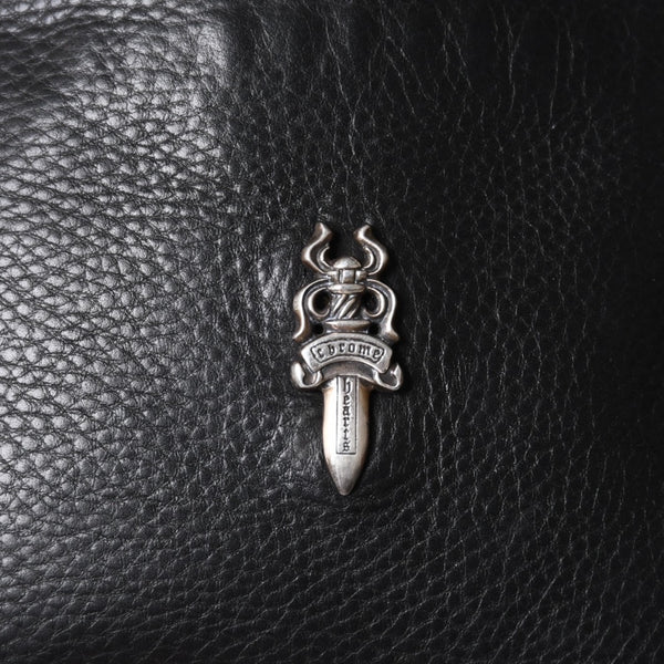 極美品 CHROME HEARTS クロムハーツ DAGGER DRACULA BAG ダガー ドラキュラ ハンドバッグ ダガー装飾 ブラック シルバー925 中古 4a001361