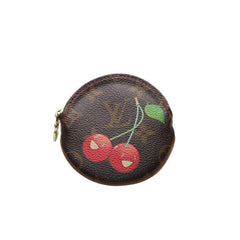 LOUIS VUITTON ルイヴィトン ポルトモネ ロン コインケース M95043 モノグラム チェリー 村上隆 ゴールド金具 美品 中古 4a001502
