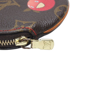 LOUIS VUITTON ルイヴィトン ポルトモネ ロン コインケース M95043 モノグラム チェリー 村上隆 ゴールド金具 美品 中古 4a001502