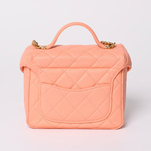 極美品 CHANEL シャネル ヴァニティ チェーンショルダーバッグ 2WAY ランダム番台 ココマーク キャビアスキン ピンク 中古 4a002030
