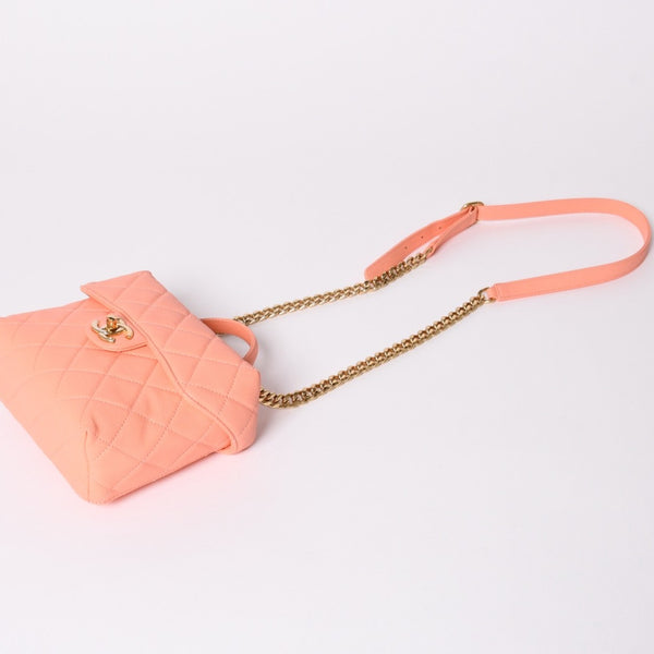 極美品 CHANEL シャネル ヴァニティ チェーンショルダーバッグ 2WAY ランダム番台 ココマーク キャビアスキン ピンク 中古 4a002030