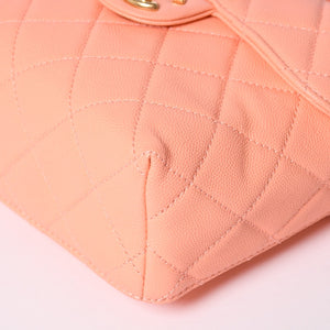極美品 CHANEL シャネル ヴァニティ チェーンショルダーバッグ 2WAY ランダム番台 ココマーク キャビアスキン ピンク 中古 4a002030