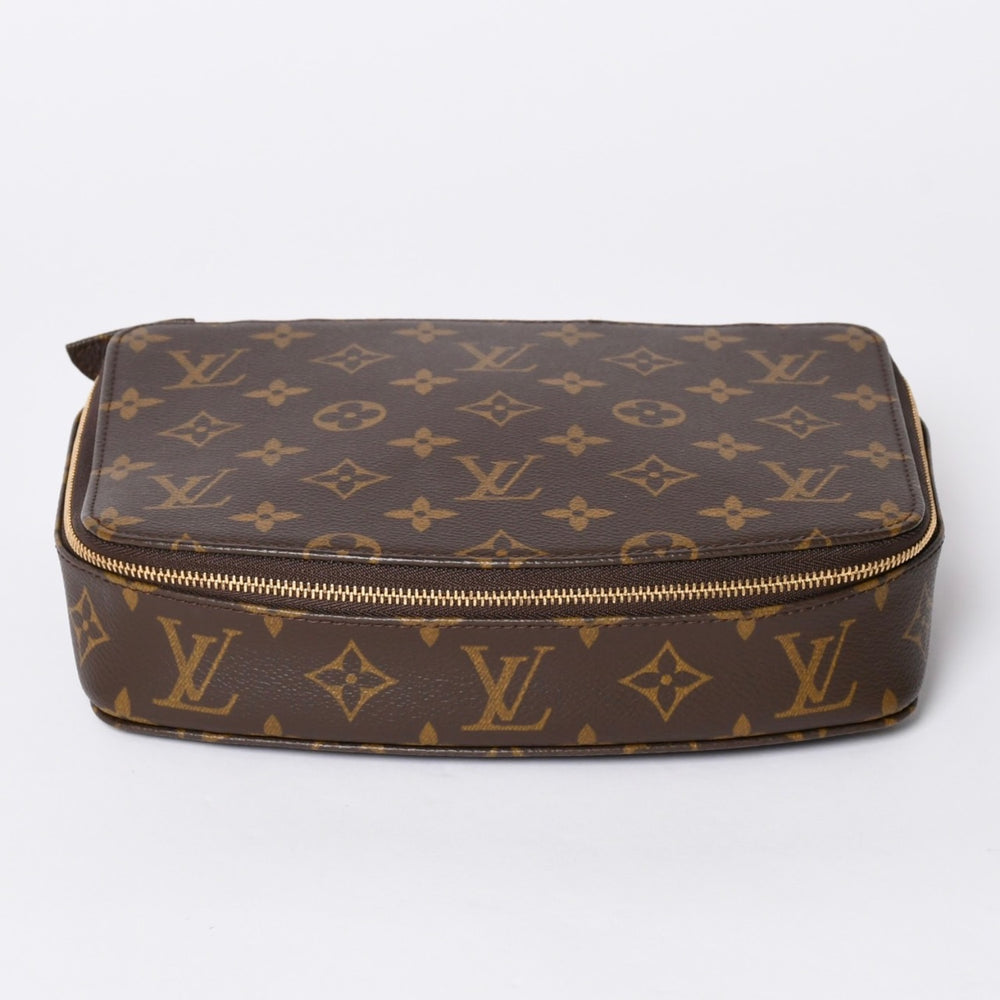 極美品 LOUISVUITTON ルイヴィトン モノグラム ポッシュ モンテカルロ アクセサリーケース M47350 ブラウン 中古 4a001586