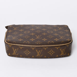 Very Good Condition LOUISVUITTON Monogram Posh Monte Carlo Accessory Case M47350 Brown Used 4a001586