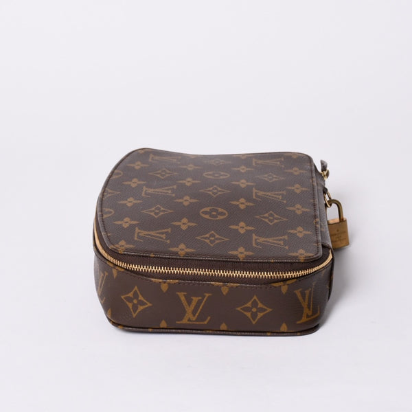 Very Good Condition LOUISVUITTON Monogram Posh Monte Carlo Accessory Case M47350 Brown Used 4a001586