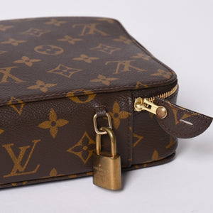 Very Good Condition LOUISVUITTON Monogram Posh Monte Carlo Accessory Case M47350 Brown Used 4a001586