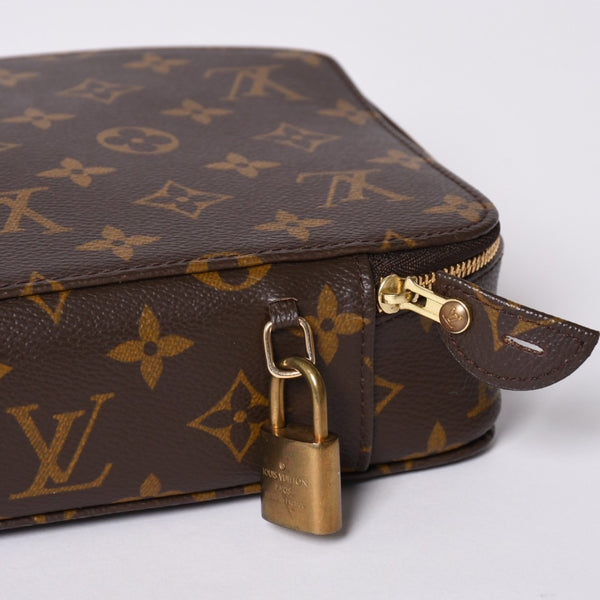 Very Good Condition LOUISVUITTON Monogram Posh Monte Carlo Accessory Case M47350 Brown Used 4a001586