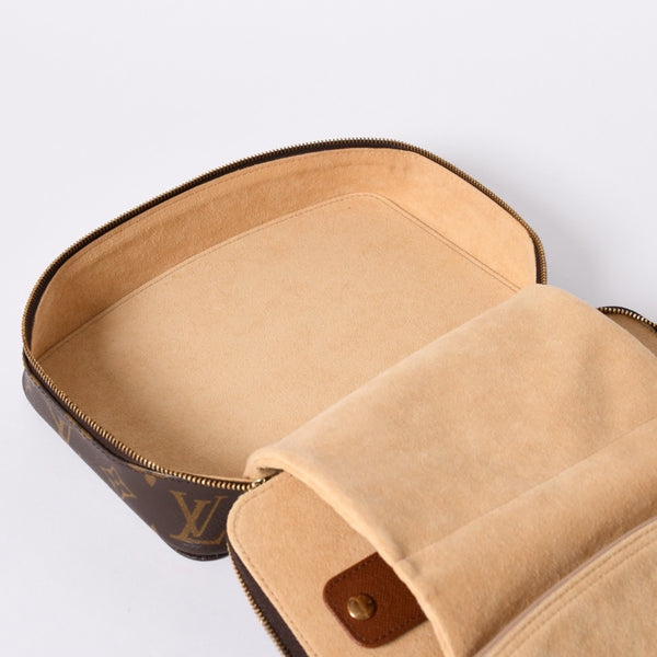 Very Good Condition LOUISVUITTON Monogram Posh Monte Carlo Accessory Case M47350 Brown Used 4a001586
