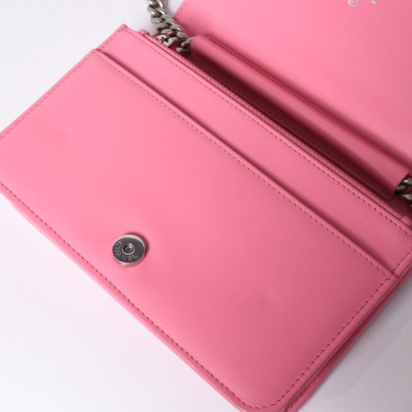 Like new CHANEL Boy Chanel Chain Wallet AP1117 Random Number Coco Mark Caviar Skin Pink Used 4a001448