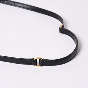 Very good condition MIUMIU shoulder bag handbag hobo 2way 5BP084 leather black gold hardware used 4a001465
