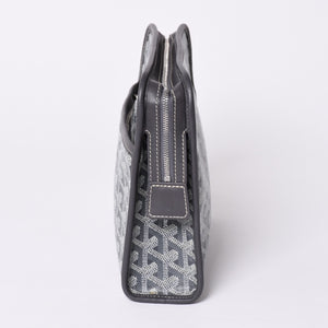 New and unused GOYARD Bag Pouch Jouvence Gray/PVC/Leather Silver Hardware 4a001259