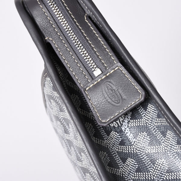 New and unused GOYARD Bag Pouch Jouvence Gray/PVC/Leather Silver Hardware 4a001259