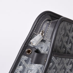 New and unused GOYARD Bag Pouch Jouvence Gray/PVC/Leather Silver Hardware 4a001259