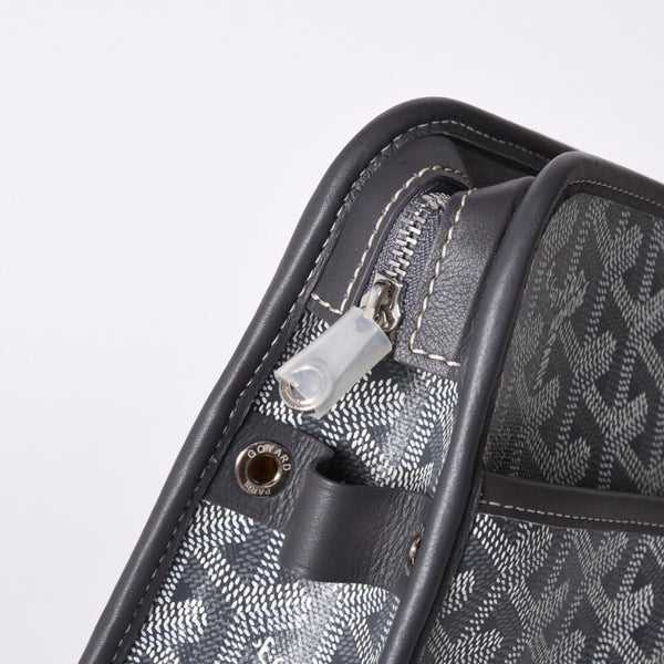 New and unused GOYARD Bag Pouch Jouvence Gray/PVC/Leather Silver Hardware 4a001259