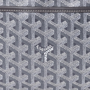 New and unused GOYARD Bag Pouch Jouvence Gray/PVC/Leather Silver Hardware 4a001259