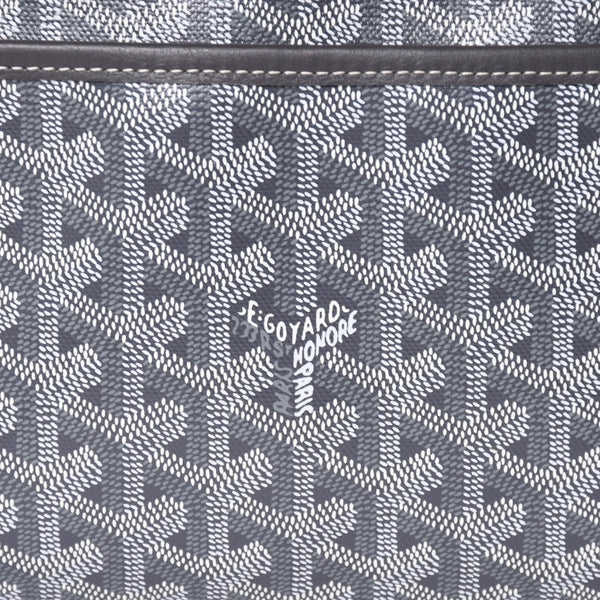 New and unused GOYARD Bag Pouch Jouvence Gray/PVC/Leather Silver Hardware 4a001259