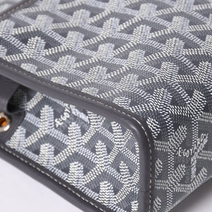 New and unused GOYARD Bag Pouch Jouvence Gray/PVC/Leather Silver Hardware 4a001259