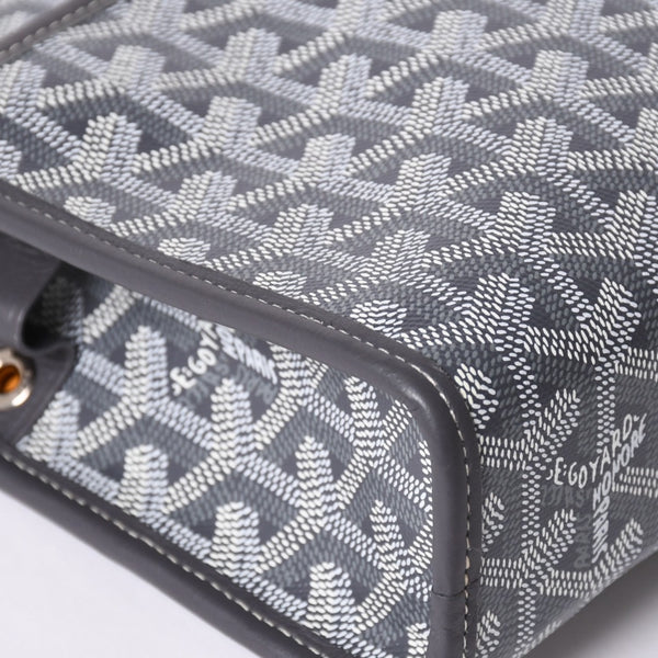 New and unused GOYARD Bag Pouch Jouvence Gray/PVC/Leather Silver Hardware 4a001259