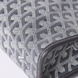 New and unused GOYARD Bag Pouch Jouvence Gray/PVC/Leather Silver Hardware 4a001259