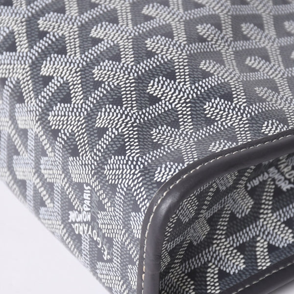 New and unused GOYARD Bag Pouch Jouvence Gray/PVC/Leather Silver Hardware 4a001259