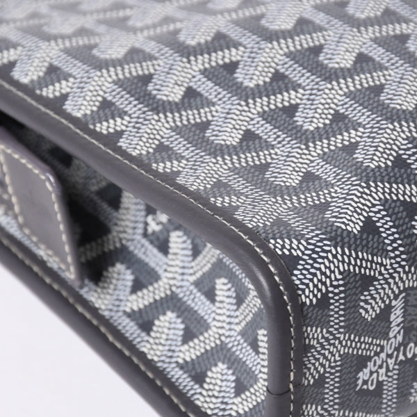 New and unused GOYARD Bag Pouch Jouvence Gray/PVC/Leather Silver Hardware 4a001259