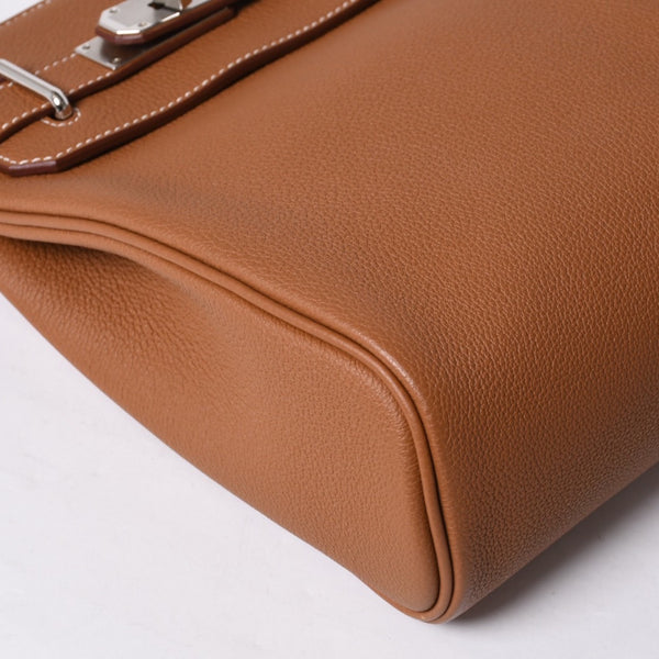 Like new Hermes Kelly Akkad PM W engraved one shoulder bag Brown Silver hardware Used 4a001449