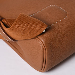 Like new Hermes Kelly Akkad PM W engraved one shoulder bag Brown Silver hardware Used 4a001449