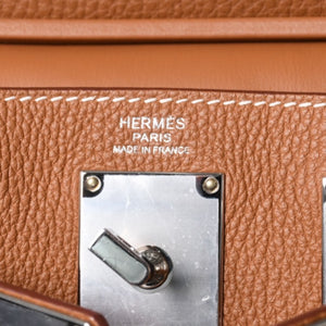Like new Hermes Kelly Akkad PM W engraved one shoulder bag Brown Silver hardware Used 4a001449