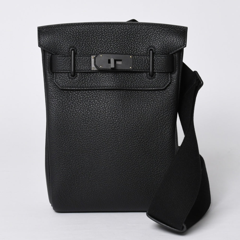 新品未使用 エルメス HERMES ケリーアッカドPM W刻印 ワンショルダーバッグ ブラック ソーブラック モノクローム金具 中古 4a001334