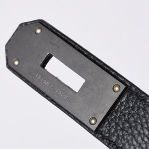 New and unused Hermes Kelly Akkad PM W engraved one shoulder bag black so black monochrome hardware used 4a001334