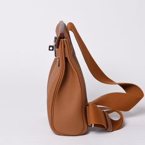 Like new Hermes Kelly Akkad PM W engraved one shoulder bag Brown Silver hardware Used 4a001449