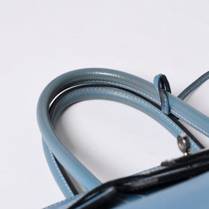 Very good condition HERMES BIRKIN Birkin 35 Blue Jean Silver hardware Vaux Epson handbag □J stamp Used 4a001545