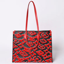画像をギャラリービューアに読み込む, 極美品 LOUIS VUITTON ルイヴィトン オンザゴーGM モノグラムタフテッド ブラック×レッド M45562 中古 4a001467